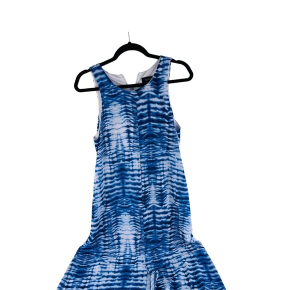 Karen Kane Womens Blue Tie-Dye Maxi Dress size Large Knit Soft Stretch Sleeveles - Picture 2 of 6